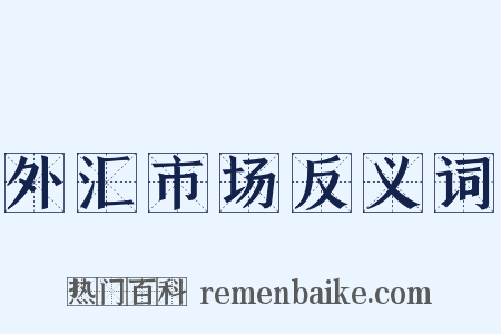 外汇市场反义词是什么意思的图片